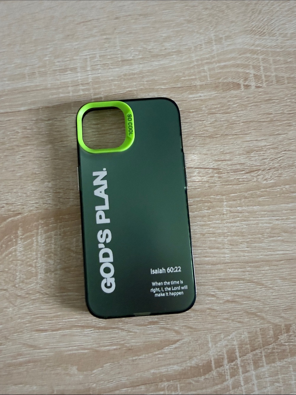 So Cool Green 'GOD'S PLAN.' iPhone Case - Green for iPhone 13 to 14